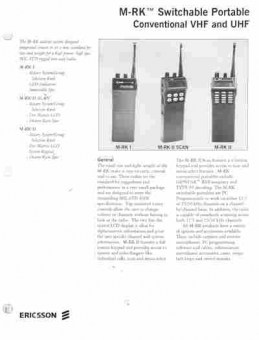 Буклет Ericsson M-RK Switchable Portable Conventional, 55-228, Баград.рф